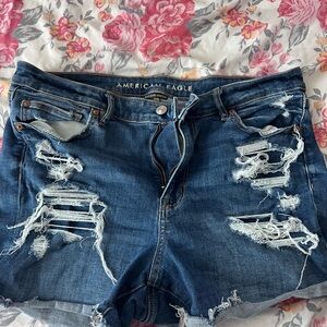 American Eagle ripped jean shorts